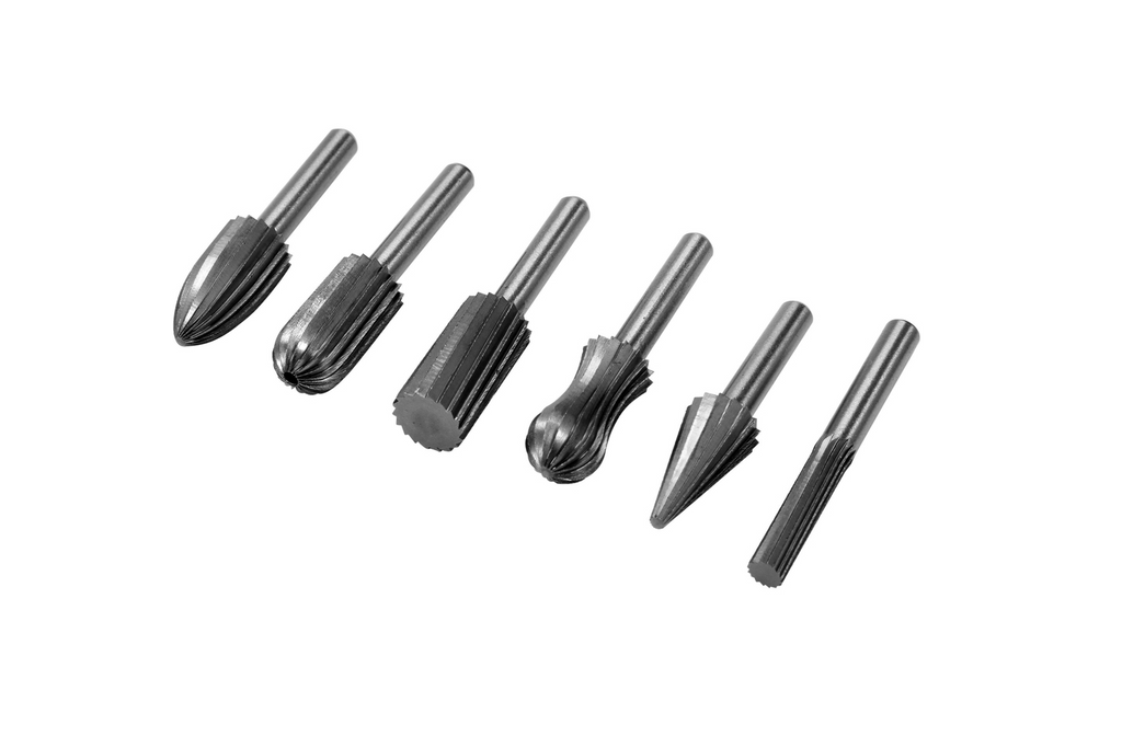 Sada stopkových fréz YATO YT-61711 na kov, držák 6 mm pro přímou brusku, 6 kusů