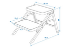 Skládací kempingový schůdek ProPlus 360823V01, dvoustupňový, 150 kg