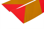 Samolepky, reflexní nálepky, krátké HERMON, označovací tabulky pro těžká vozidla, 565x132mm, levé+pravé