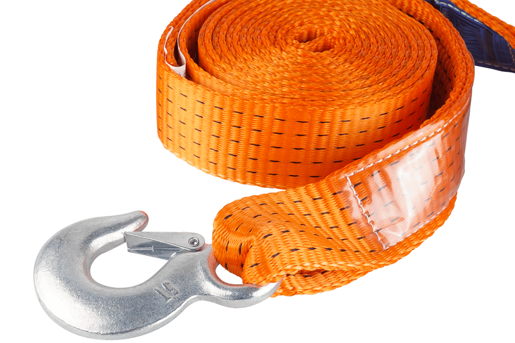 Tažné lano s háky Tažný popruh HERMON 4,5m/50mm/5t oranžový