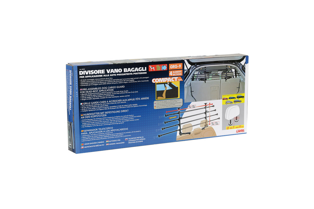 Dělicí stěna do zavazadlového prostoru LAMP GRG-9 Kompaktní zábrana pro psy/zavazadla 85-140 cm