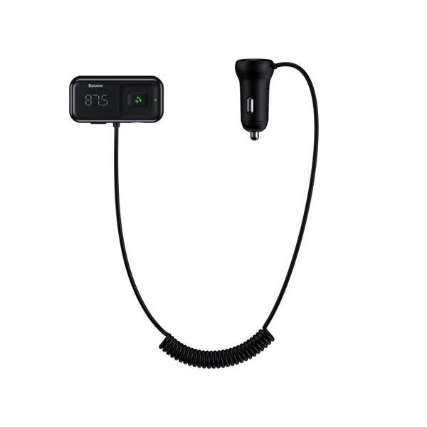 FM vysílač BASEUS T typu S-16 bluetooth 5.0 MP3 + autonabíječka 2x USB