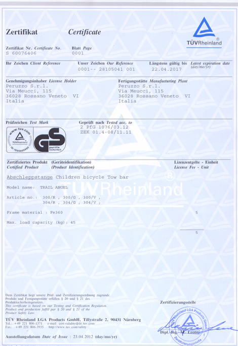 Trail Angel - tažné zařízení pro dětské kolo - červené