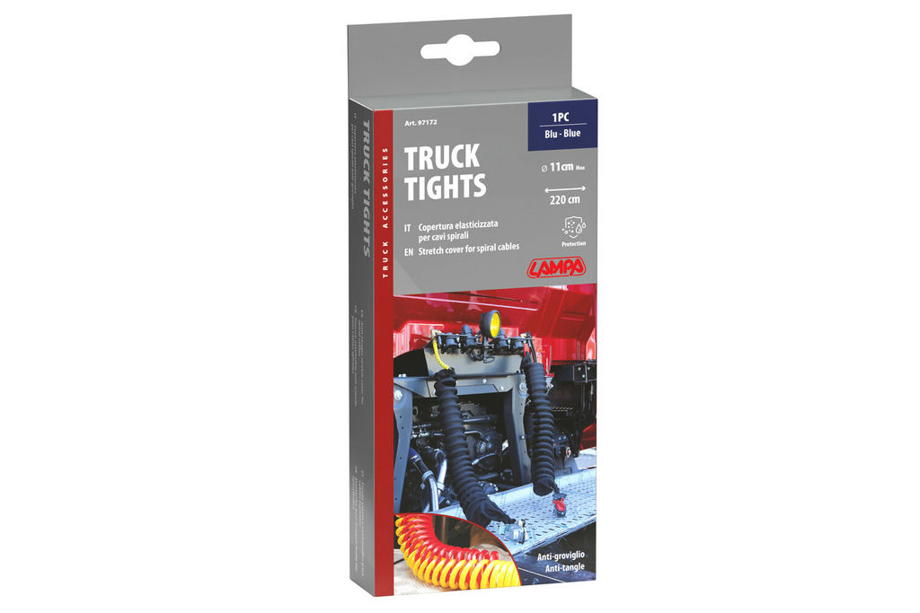 Kryt spirálového kabelu LAMPA Truck-Tights 97172 flexibilní návlek modrý 220 cm průměr 11 cm