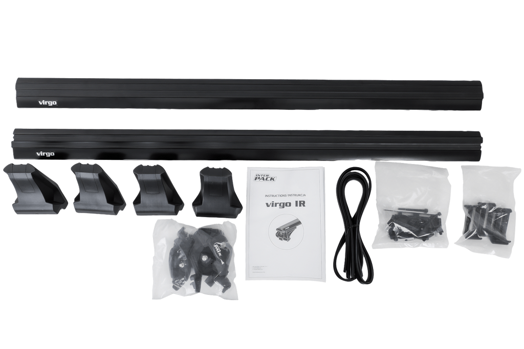 Bagażnik dachowy Inter Pack Virgo IR 120 (G2) na relingi zintegrowane (czarny)