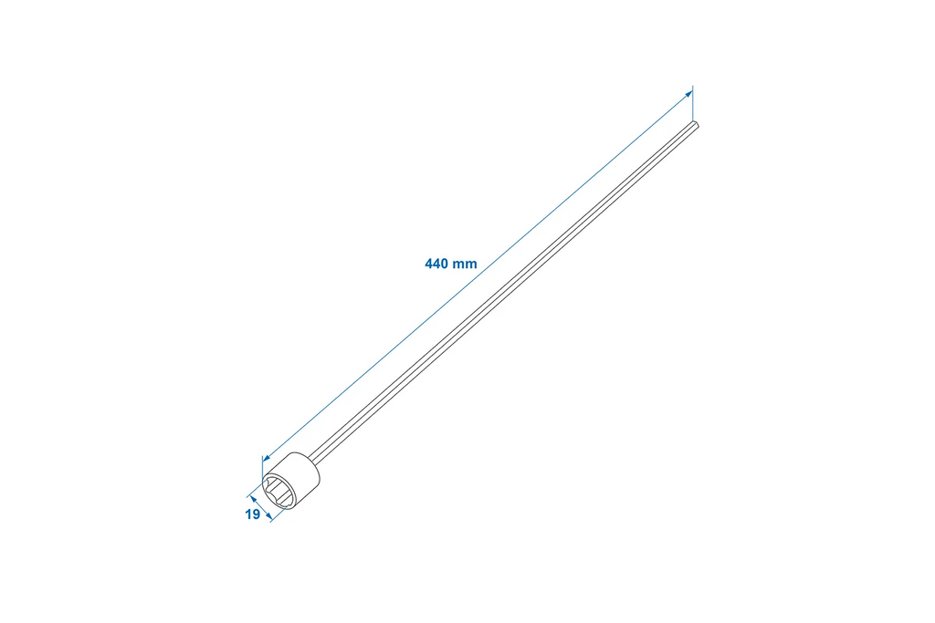 ProPlus 360029 Výsuvné prodloužení podpěry pro přívěs s nosičem 440 mm a 19 mm