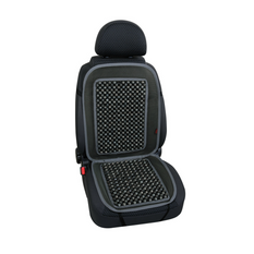 LAMPA Evoluzione šedý dřevěný korálkový polštář na sedadlo, podložka pod autosedačku