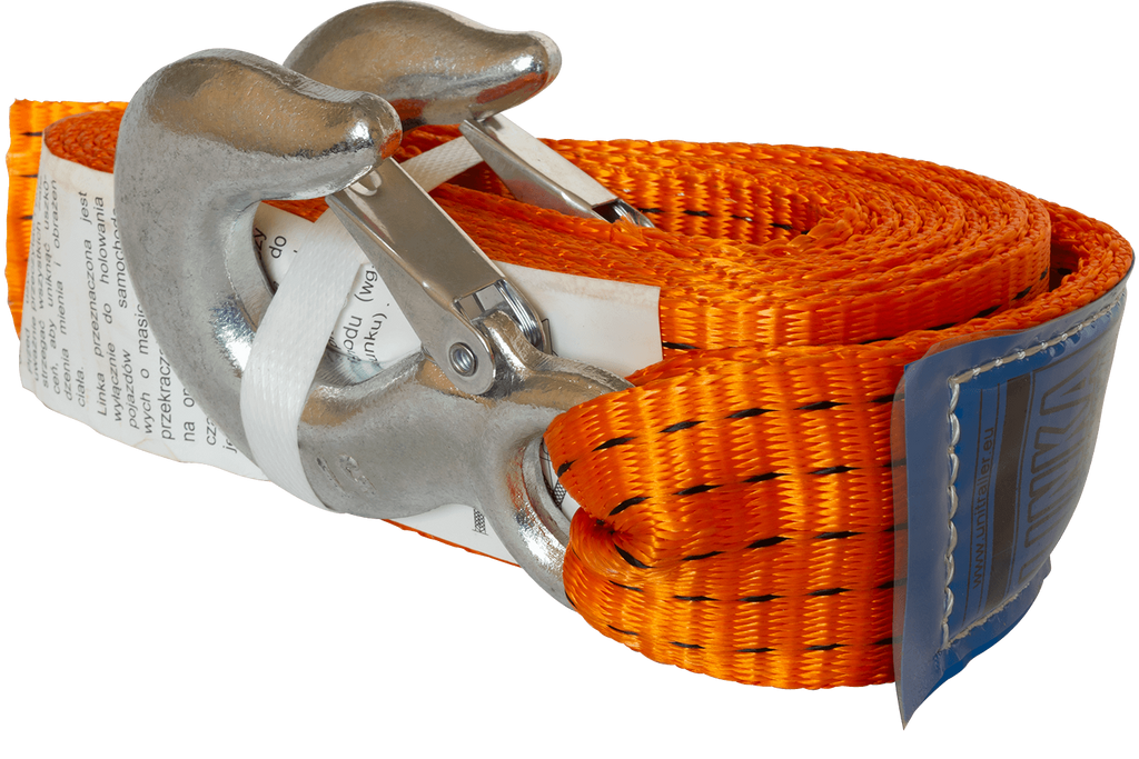 Tažné lano s háky Tažný popruh HERMON 4,5m/50mm/5t oranžový