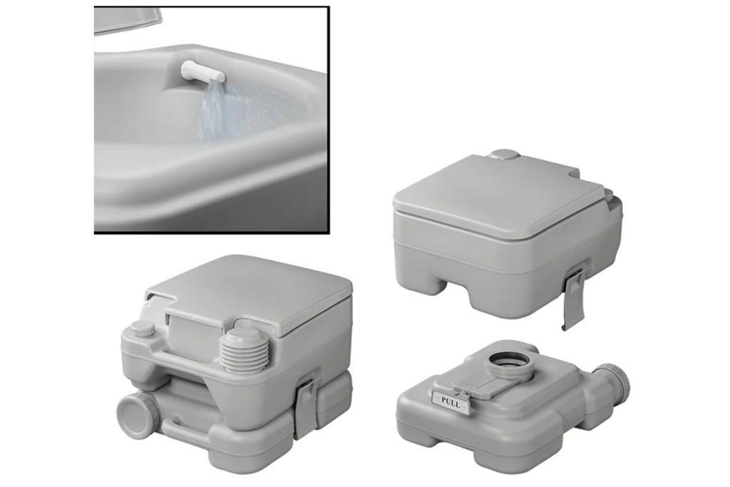 ProPlus 370415CR Přenosná kempingová toaleta šedá 10 l/10 l