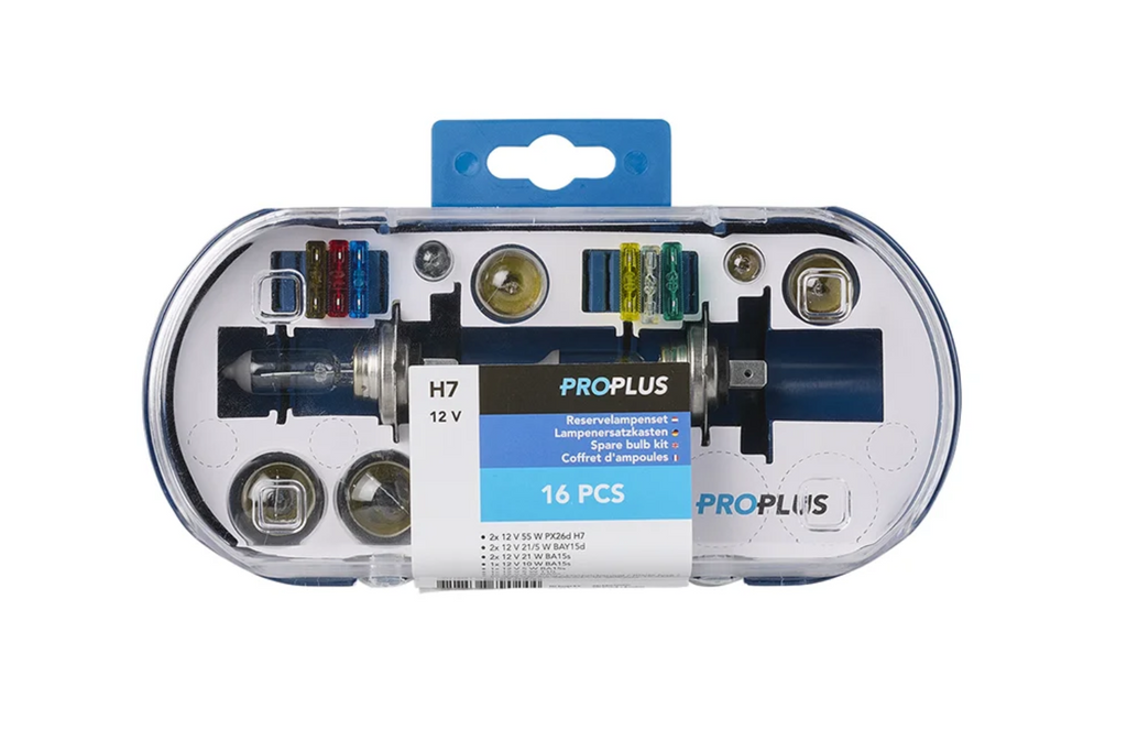 Sada žárovek H7 pro obytný vůz, auto ProPlus 410162 náhradní sada 16 kusů
