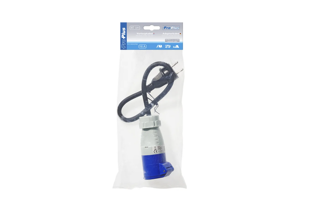 Adaptér se zástrčkou Schuko a zásuvkou CEE 16A 230V ProPlus 373526 s kabelem 40 cm