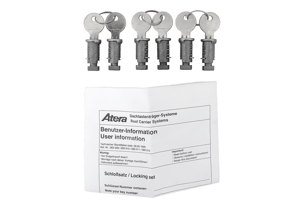 Sada zámků a klíčů Atera (6 dílů + 2 klíče) 083011