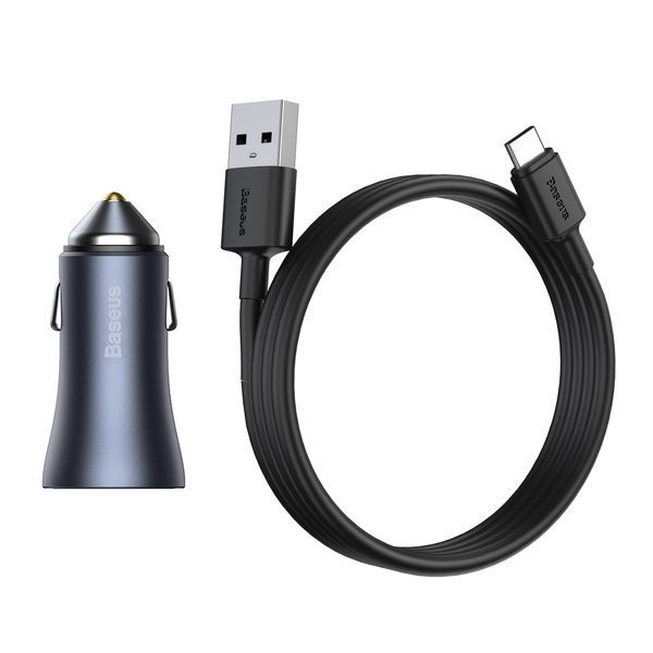 Sada autonabíječek BASEUS Golden Pro 2xUSB 40W + USB kabel