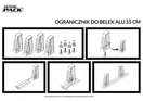 Ogranicznik ładunku na belki aluminiowe (wys. - 15 cm)
