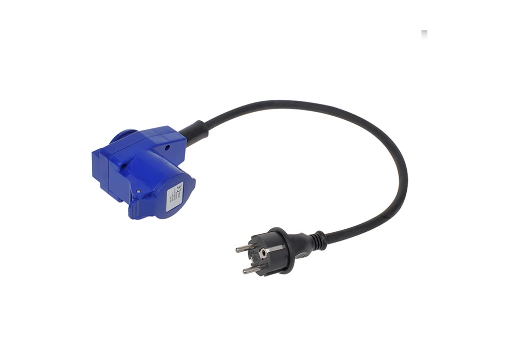 Adaptér se zástrčkou Schuko pro úhlový konektor CEE + zásuvka Schuko s kabelem Proplus 373528, 40 cm