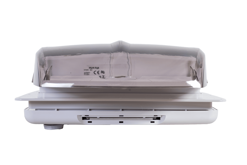 Automatický střešní ventilátor PUNDMANN PLUS FAN pro obytné vozy s osvětlením, roleta 400×400 mm