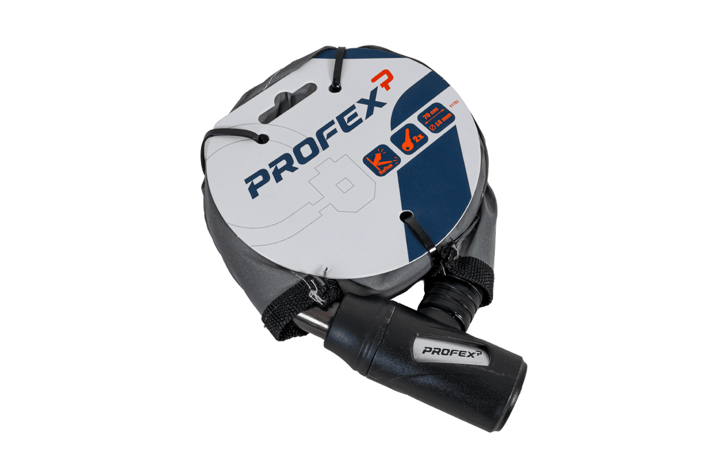 Ocelový zámek na kolo PROFEX Reflex, délka 70 cm 
