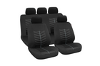 Sada potahů na autosedačky LAMPA Rapid, černošedé, pro přední a zadní sedadla