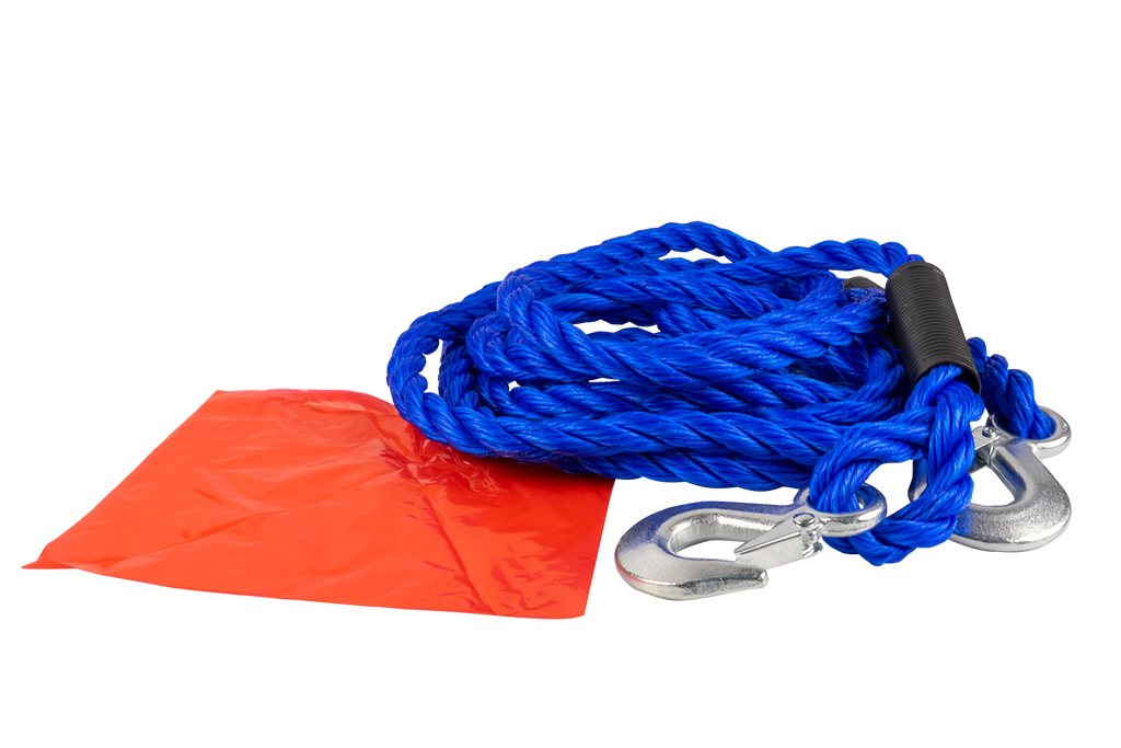 Tažné lano s háky Tažný popruh LAMPA 4m/18mm/5t modrý