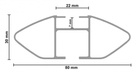 Hliníkový střešní nosič G3 Pacific Aero 64.210-68.156