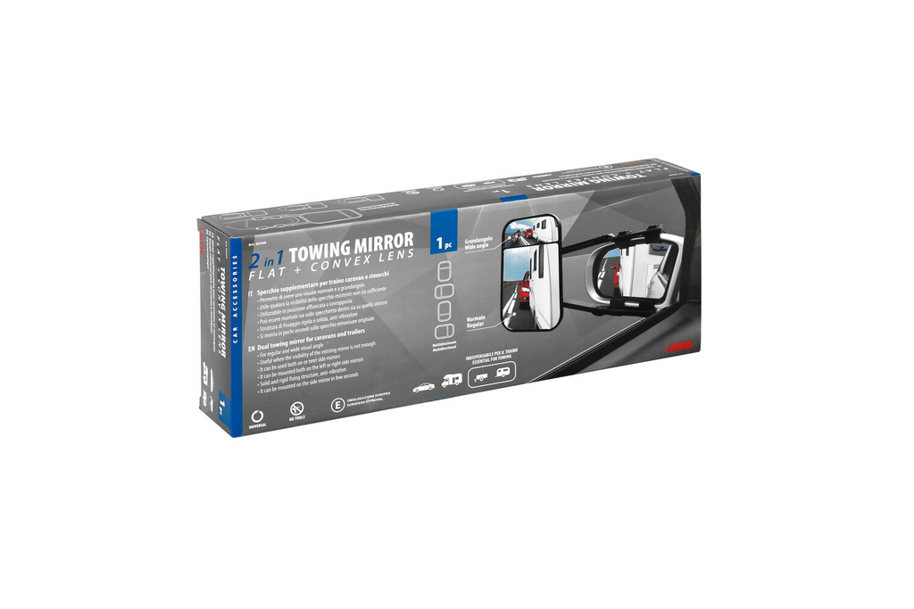 Univerzální tažné zrcátko LAMP s plochým a konvexním zorným polem