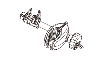 Wspornik krótki Trio/Quattro z zamkiem oraz dwoma kluczykami.