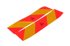 Samolepky, reflexní nálepky, krátké HERMON, označovací tabulky pro těžká vozidla, 565x132mm, levé+pravé