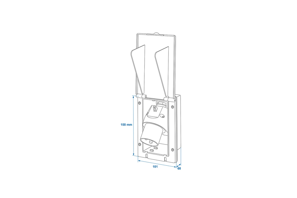 CEE ProPlus 373505 externí nástěnná zásuvka 160×100 mm