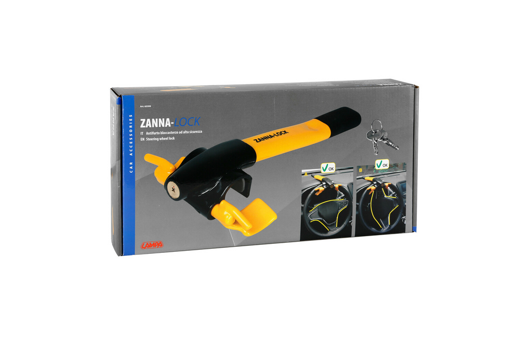 Zanna-Lock LAMP zámek volantu s ochranou proti krádeži pro váš vůz
