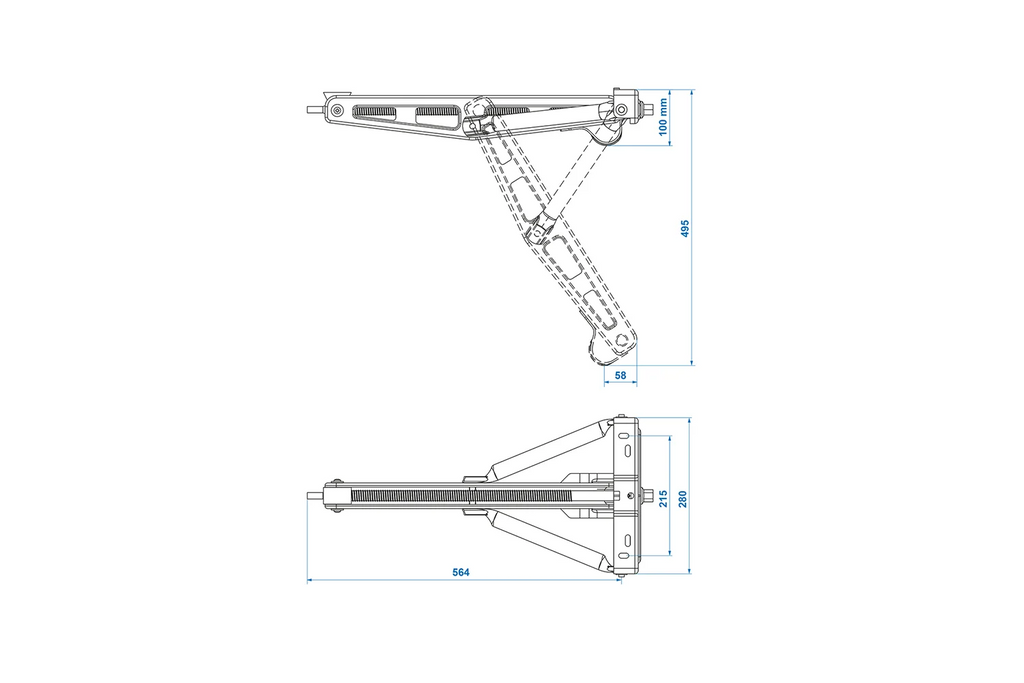 ProPlus 361504 výsuvný rohový stabilizátor pro přívěs 750 kg 495 mm