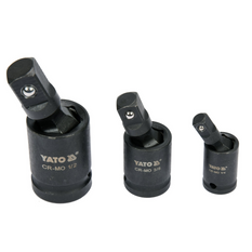 Sada rázových kloubů YATO YT-10643 1/4", 3/8", 1/2" 3dílná.