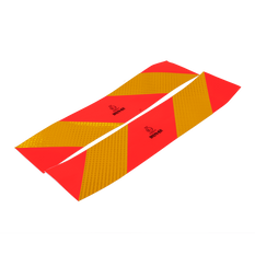 Samolepky, reflexní nálepky, krátké HERMON, označovací tabulky pro těžká vozidla, 565x132mm, levé+pravé