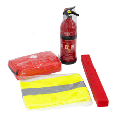 Autolékárnička HERMON: lékárnička, hasicí přístroj, trojúhelník, vesta