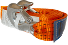 Tažné lano s háky Tažný popruh HERMON 4,5m/50mm/5t oranžový