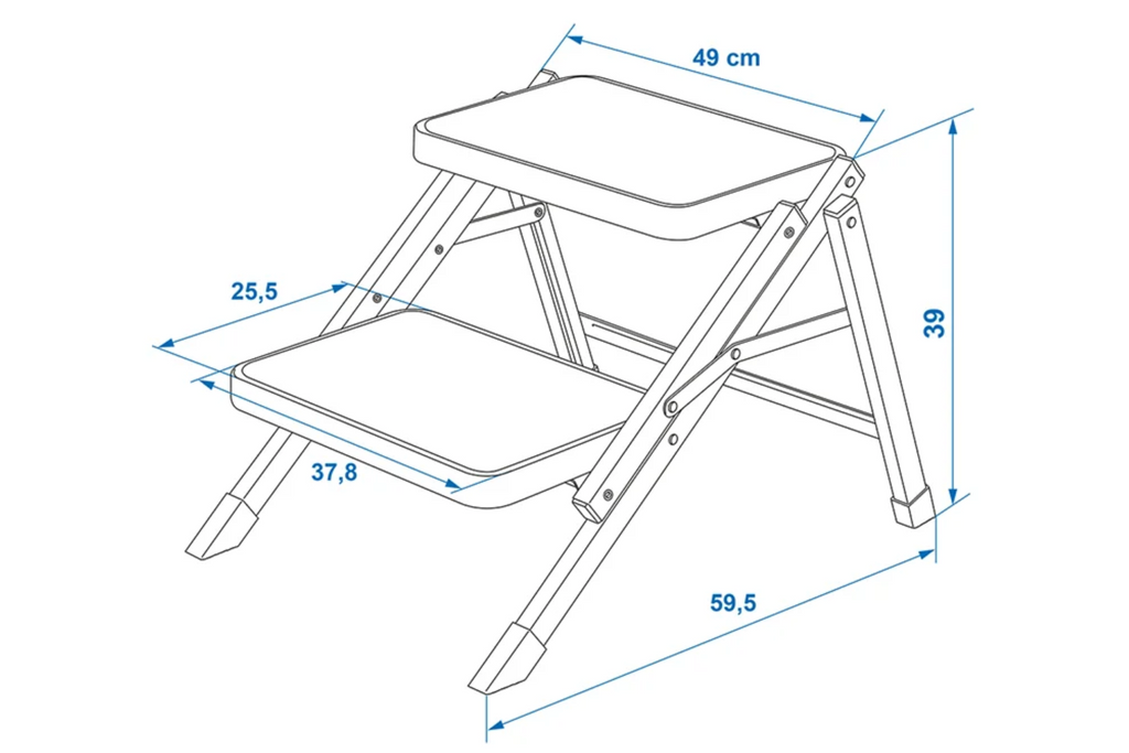Skládací kempingový schůdek ProPlus 360823V01, dvoustupňový, 150 kg