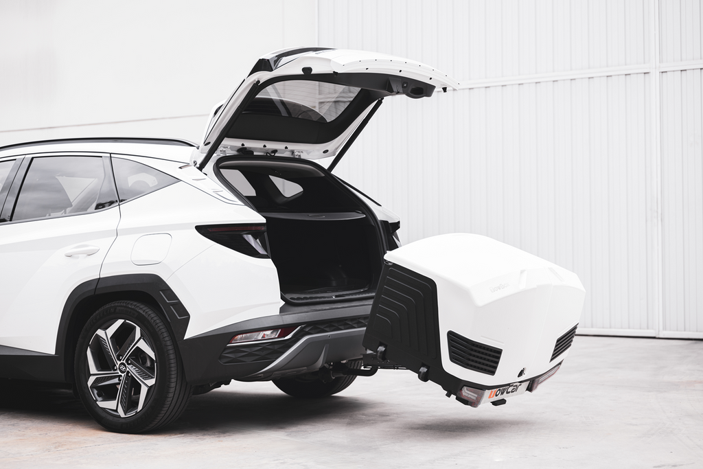 Tažné zařízení Alpha classic grey - box na zavazadla montovaný na tažné zařízení