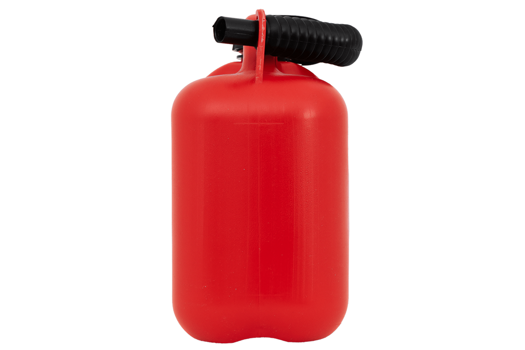 5l plastový kanystr HERMON s trychtýřem, červený