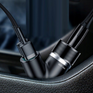 Nabíječka do auta BASEUS Y typu 2xUSB, zásuvka pro zapalovač cigaret 40W