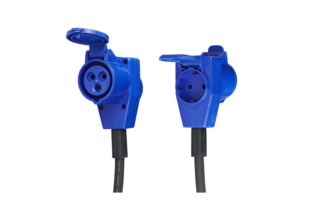 Adaptér se zástrčkou Schuko pro úhlový konektor CEE + zásuvka Schuko s kabelem Proplus 373528, 40 cm