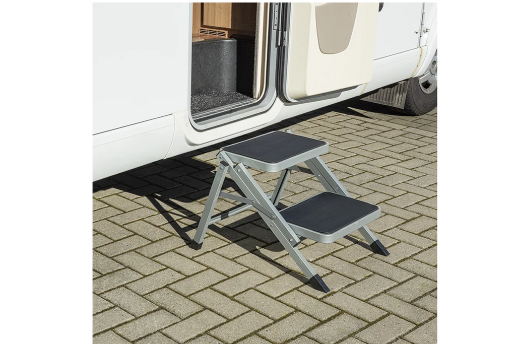 Skládací kempingový schůdek ProPlus 360823V01, dvoustupňový, 150 kg
