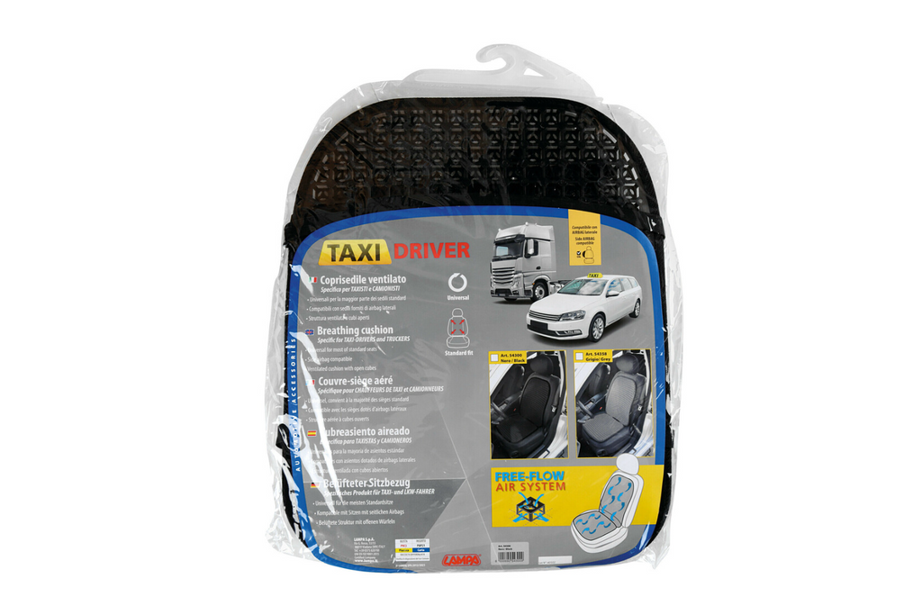 Prodyšný sedák LAMP Taxi Driver černá podložka do autosedačky