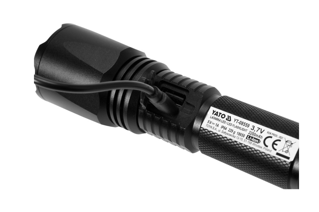YATO YT-08559 LED 900lm multifunkční svítilna, powerbanka, otvírák lahví, nouzové kladivo