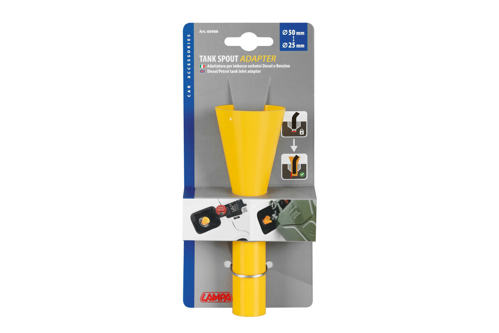 Adaptér pro plnicí hrdlo paliva LAMPA 66988 pro nádrže s naftou/benzínem, průměr 50-25 mm