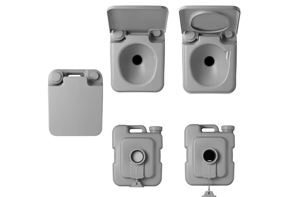 ProPlus 370415CR Přenosná kempingová toaleta šedá 10 l/10 l