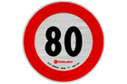 Reflexní nálepka LAMP s omezením rychlosti 80 km/h, značka B-33