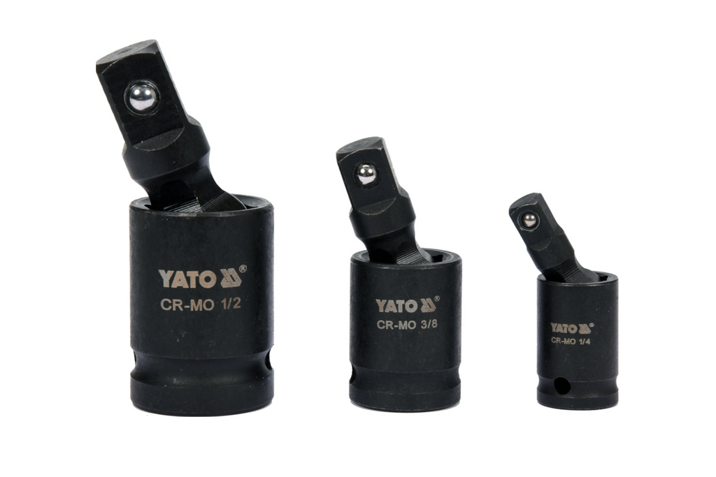 Sada rázových kloubů YATO YT-10643 1/4", 3/8", 1/2" 3dílná.