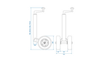 Oporné kolo ProPlus 341508V02 150 kg 48 mm 550-770 mm