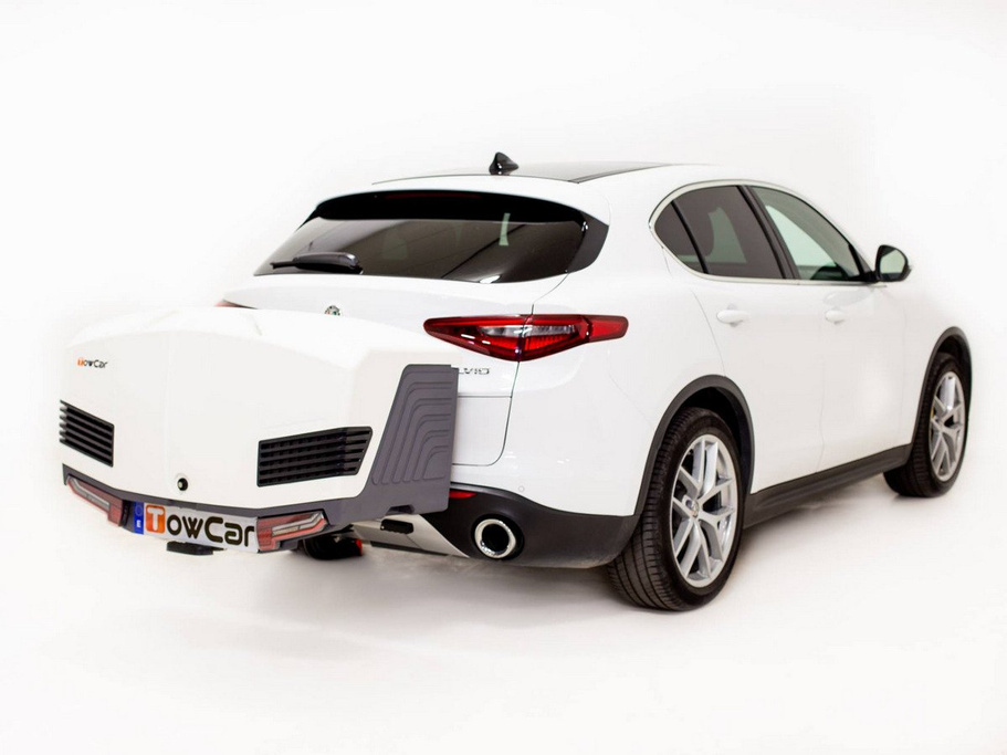 Towbox V3 Grey LED Edition - box na zavazadla montovaný na tažné zařízení