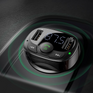 FM vysílač BASEUS typu T s Bluetooth 4.2, MP3 přehrávačem a autonabíječkou 2x USB 3,4A