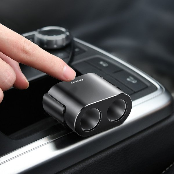 Vysoce účinná nabíječka do auta BASEUS 2x USB + 2x zásuvka do zapalovače cigaret 80W